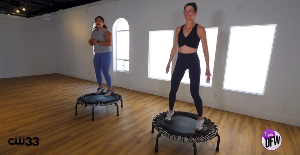 Jump into fitness at C7 Training on a mini&nbsp;trampoline
